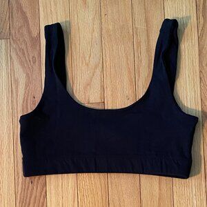 Pact Organic Cotton Scoop Bra Black No Underwire  Size Medium